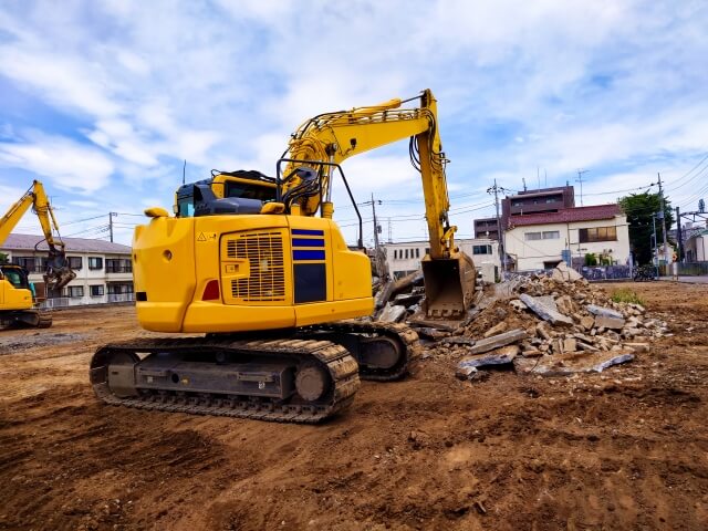 解体工事後の残土処分の流れ